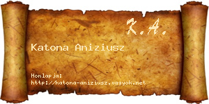 Katona Aniziusz névjegykártya
